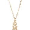 Greekgear Phi Mu Gold Plated Lavaliere Necklace