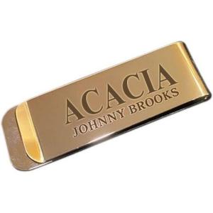 Greekgear Acacia Stainless Steel Money Clip Engraved