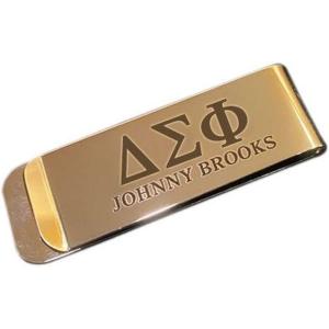 Greekgear Delta Sigma Phi Stainless Steel Money Clip Engraved