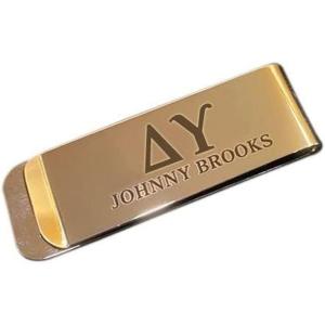 Greekgear Delta Upsilon DU Stainless Steel Money Clip Engraved