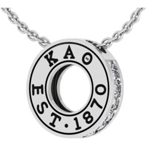 Greekgear Kappa Alpha Theta Circle Established Charm Necklace