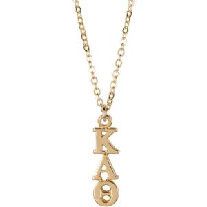 Greekgear Kappa Alpha Theta Gold Plated Lavaliere Necklace