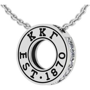 Greekgear Kappa Kapa Gamma Circle Established Charm Necklace