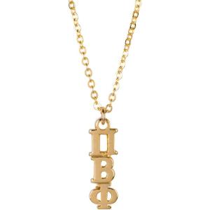 Greekgear Pi Beta Phi Gold Plated Lavaliere Necklace