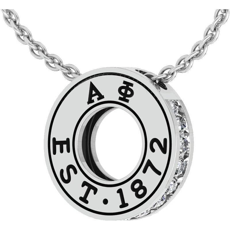 imageGreekgear Alpha Phi Circle Established Charm Necklace