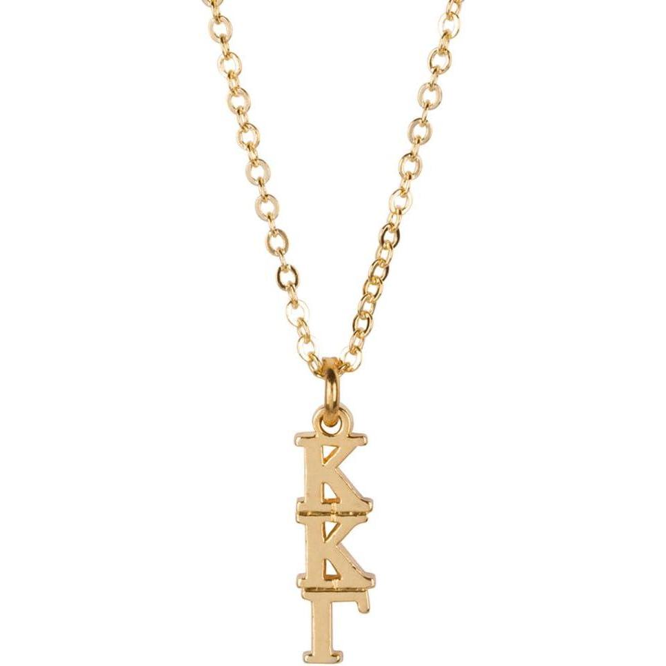 imageGreekgear Kappa Kappa Gamma Gold Plated Lavaliere Necklace