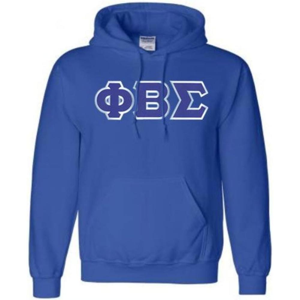 imageGreekgear Phi Beta Sigma Lettered Hooded SweatshirtRoyal Blue