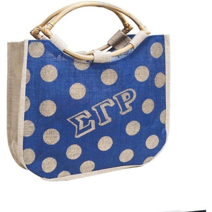 imageGreekgear Sigma Gamma Rho Polka Dot Jute Bag