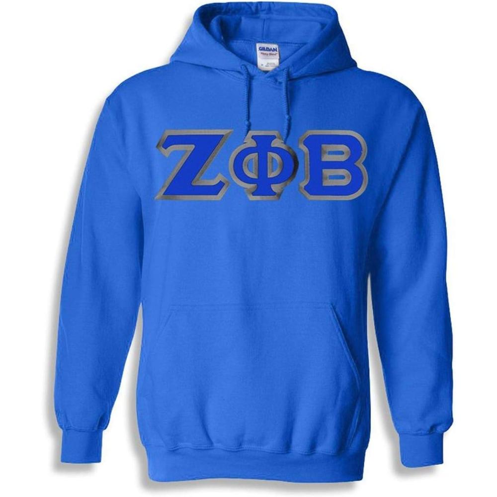 imageGreekgear Zeta Phi Beta Custom Twill Hooded SweatshirtRoyal Blue
