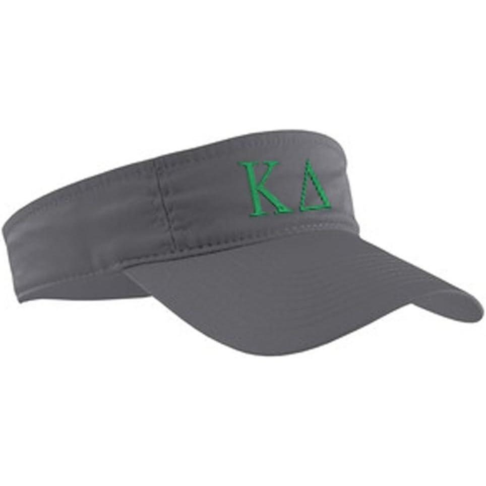 imageKappa Delta Greek Letter VisorCharcoal WLime Green Thread Color