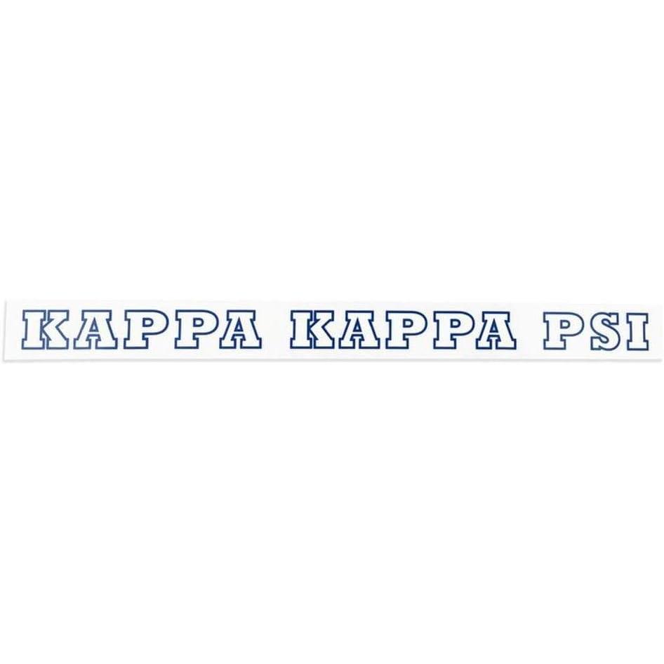 imageKappa Kappa Psi Long Window Decals Stickers White wRoyal Blue Imprint ColorWhite WRoyal Blue Imprint Color