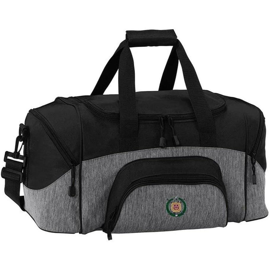 imageOmega Psi Phi Colorblock Duffel Bag Heather GreyBlack