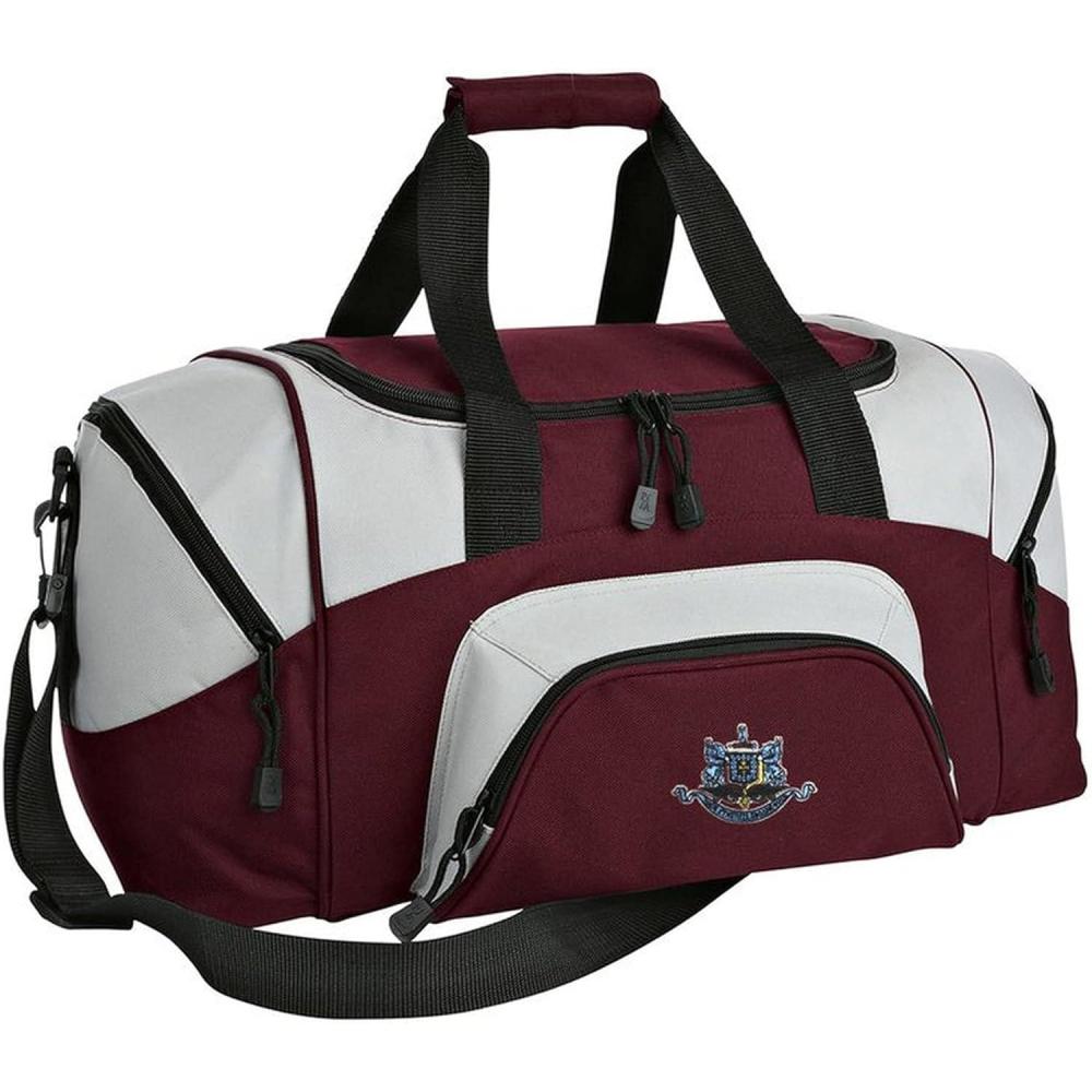imagePsi Upsilon Colorblock Duffel Bag MaroonGrey