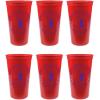 Greekgear Sigma Phi Epsilon Red Plastic Stadium Cups, Set of 6 – Fraternity Name Printed on Large Cup, 32-Ounce Size