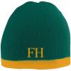 Farmhouse Two Tone Knit Beanie Dark Green/Gold