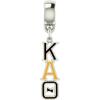 Greekgear Kappa Alpha Theta Color-Filled Stainless Lavaliere Necklace