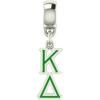 Greekgear Kappa Delta Color-Filled Stainless Lavaliere Necklace