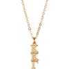Greekgear Kappa Kappa Gamma Gold Plated Lavaliere Necklace