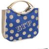 Greekgear Sigma Gamma Rho Polka Dot Jute Bag