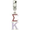 Greekgear Sigma Kappa Color-Filled Stainless Lavaliere Necklace