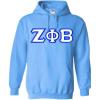 Greekgear Zeta Phi Beta Custom Twill Hooded Sweatshirt(Light Blue)