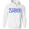 Greekgear Zeta Phi Beta Custom Twill Hooded Sweatshirt(White)