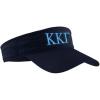 Kappa Kappa Gamma Greek Letter Visor(Navy Blue W/Light Blue Thread Color)