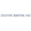 Kappa Kappa Psi Long Window Decals Stickers White w/Royal Blue Imprint Color(White W/Royal Blue Imprint Color)