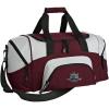 Psi Upsilon Colorblock Duffel Bag Maroon/Grey