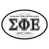 Sigma Phi Epsilon SigEp Oval Crest Bumper Sticker