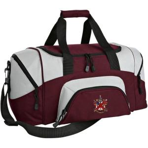 Alpha Chi Rho Colorblock Duffel Bag Maroon/Grey