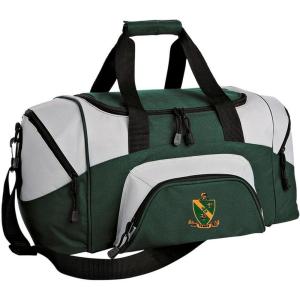 Alpha Gamma Rho Colorblock Duffel Bag Hunter Green/Grey