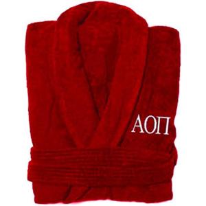 Alpha Omicron Pi AOII Greek Letter Bathrobe