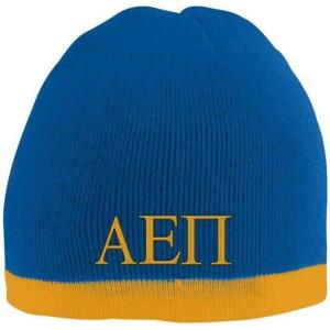 Greekgear Alpha Epsilon Pi Two Tone Knit Beanie Royal/Gold