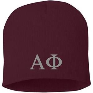 Greekgear Alpha Phi 8 Inch Beanie Maroon