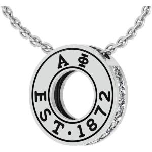 Greekgear Alpha Phi Circle Established Charm Necklace