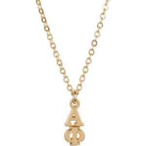 Greekgear Alpha Phi Gold Plated Lavaliere Necklace