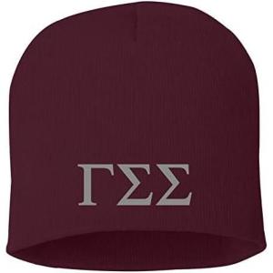 Greekgear Gamma Sigma Sigma 8 Inch Beanie Maroon