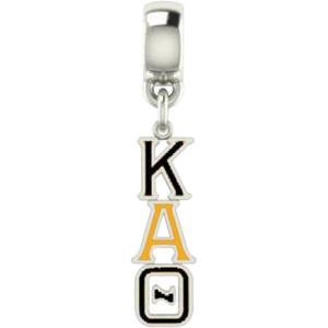 Greekgear Kappa Alpha Theta Color-Filled Stainless Lavaliere Necklace