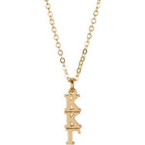Greekgear Kappa Kappa Gamma Gold Plated Lavaliere Necklace