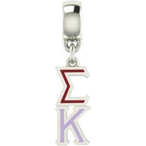 Greekgear Sigma Kappa Color-Filled Stainless Lavaliere Necklace