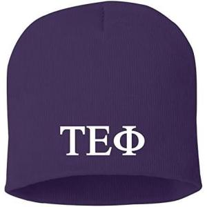 Greekgear Tau Epsilon Phi 8 Inch Beanie Purple