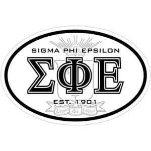 Sigma Phi Epsilon SigEp Oval Crest Bumper Sticker
