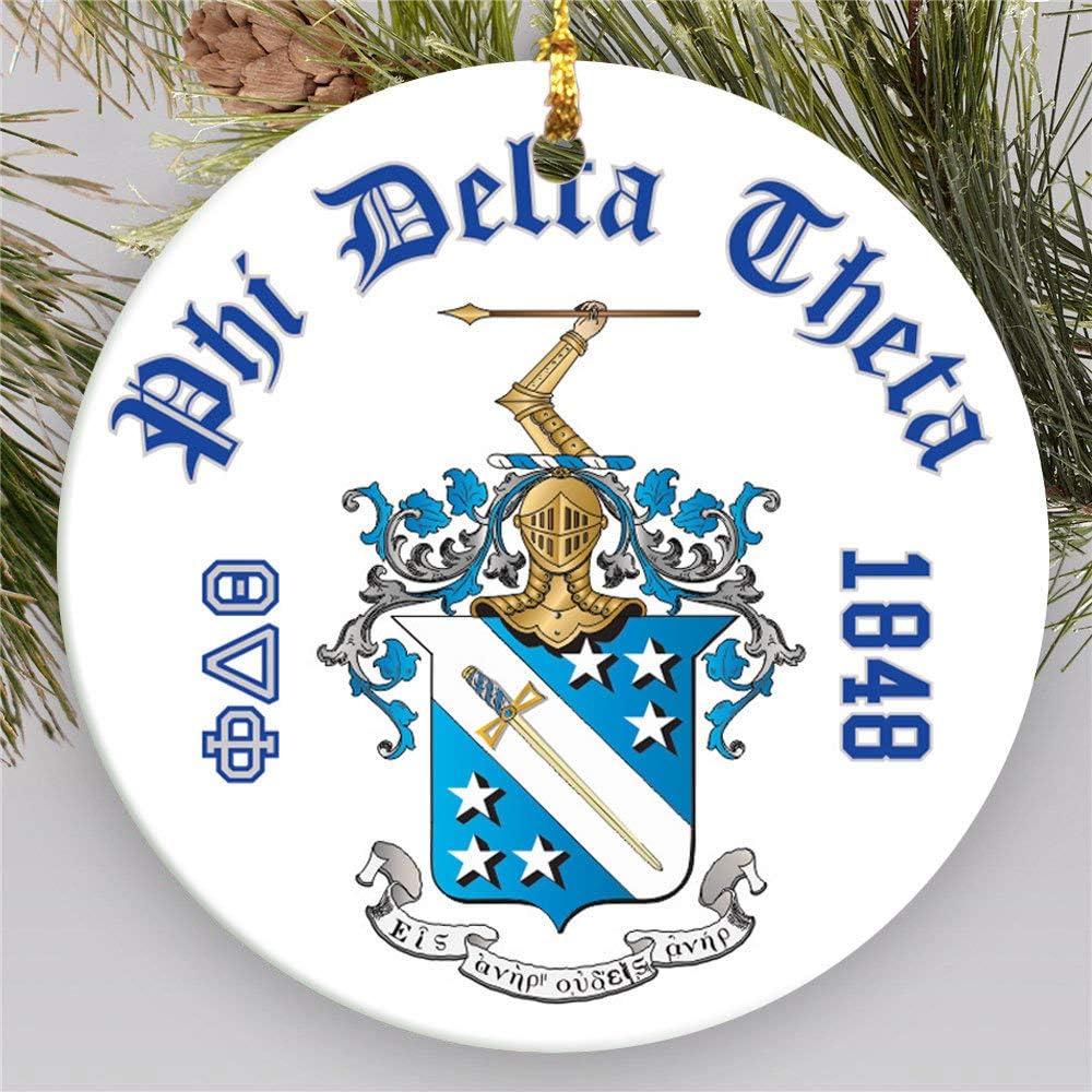 imagePhi Delta Theta Round Christmas Shield Ornament