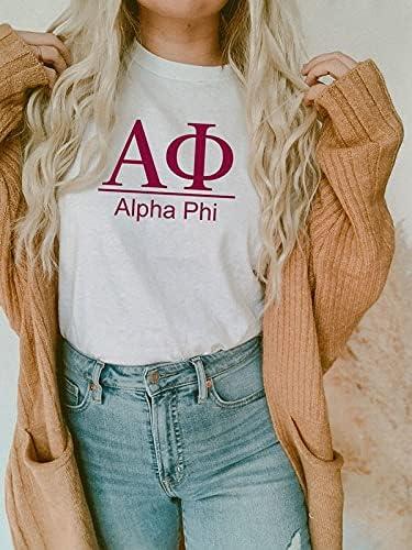 imageGreekgear Alpha Phi Heavyweight TShirtWhite
