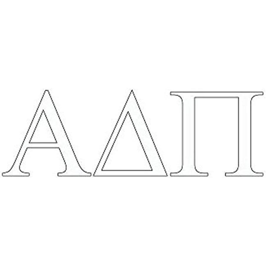 imageAlpha Delta Pi Greek Letter Window Sticker Decal