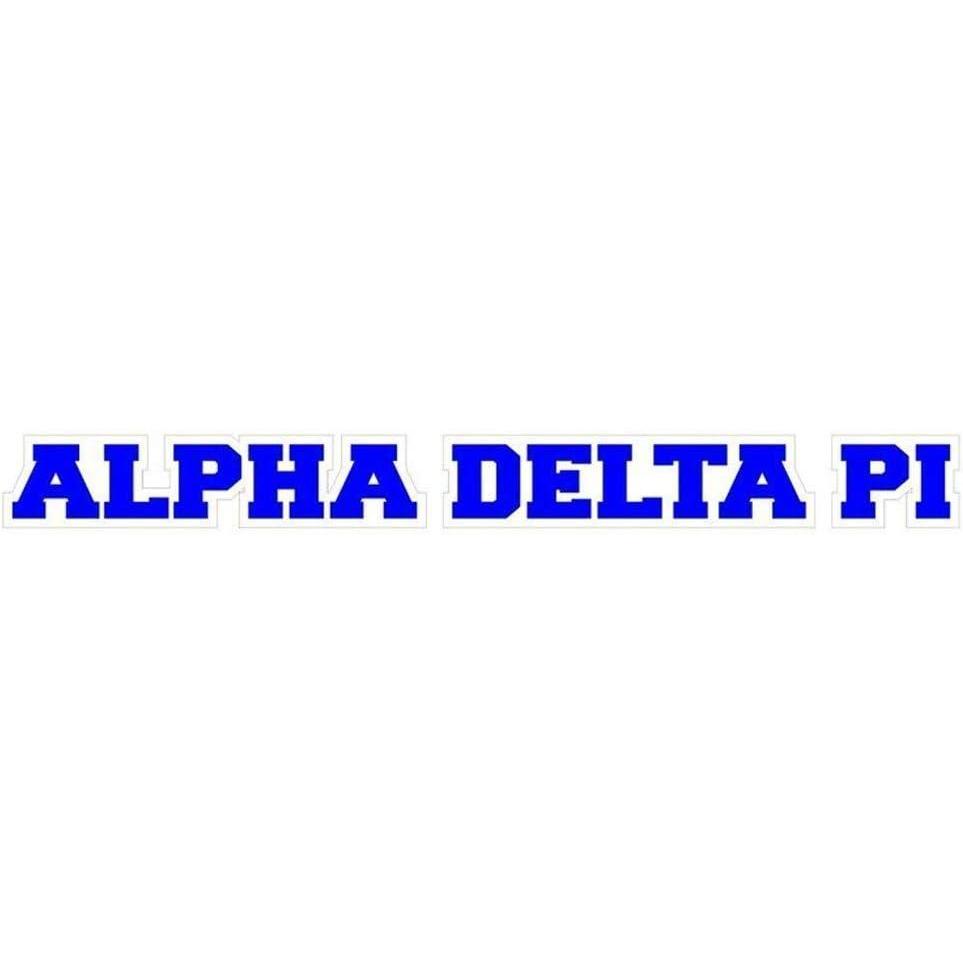 imageAlpha Delta Pi Long Window Sticker