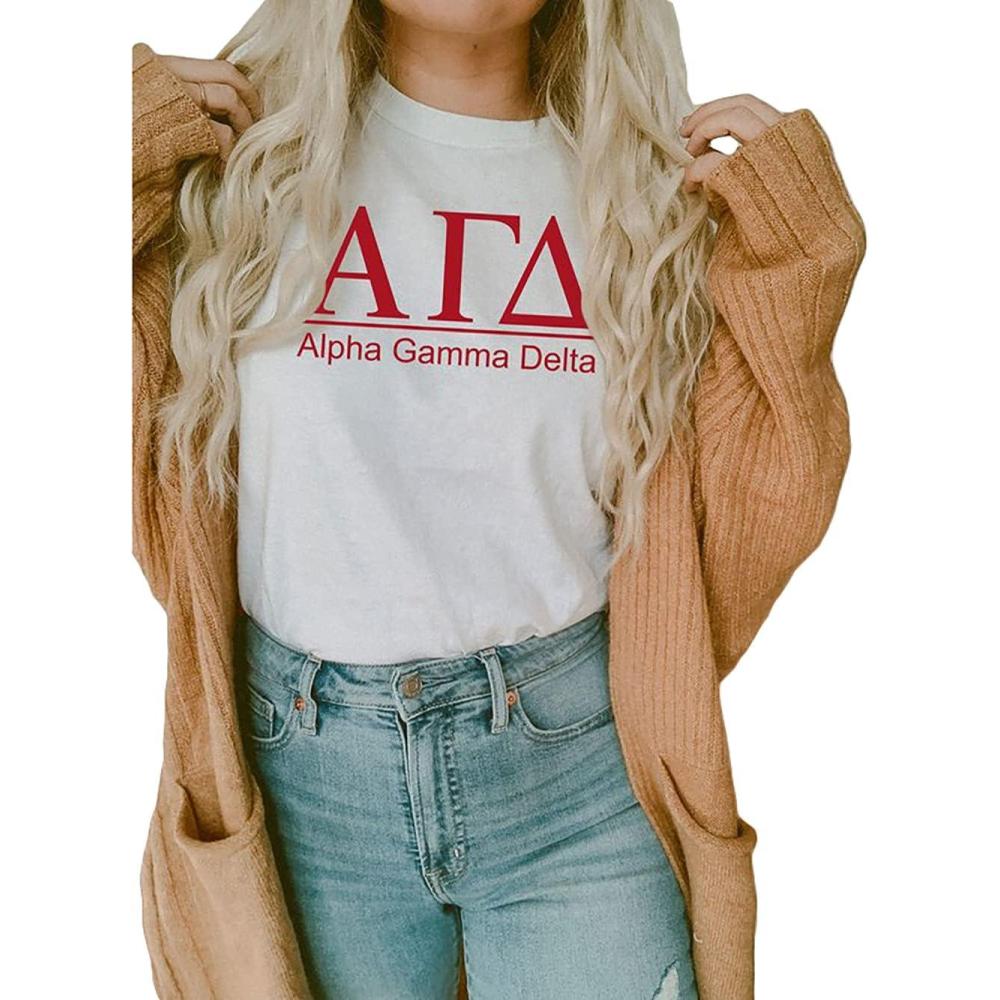 imageAlpha Gamma Delta Heavyweight TShirtWhite