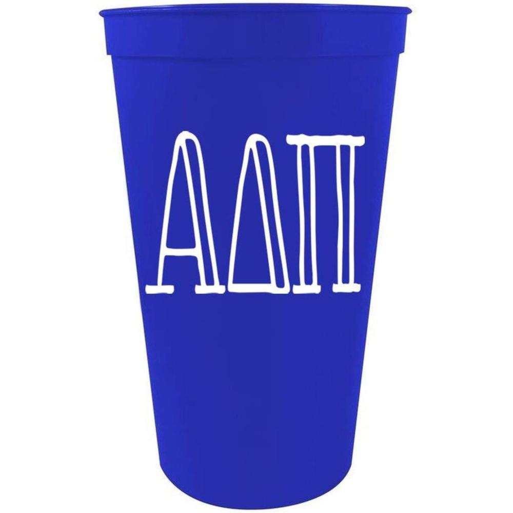 imageGreekgear Alpha Delta Pi Carson Stadium 22 Oz Cup Pack of 4 Royal Blue