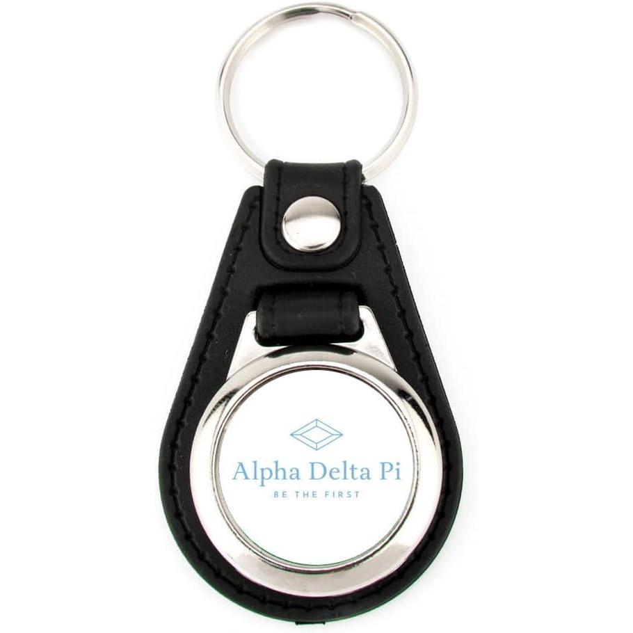 imageGreekgear Alpha Delta Pi Leatherette Teardrop Keychain